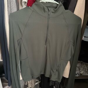 Lululemon It’s rulu run ribbed cropped Palm Deco